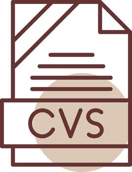 CVS Format Line Circle Icon vector