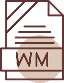 WM Format Line Circle Icon vector