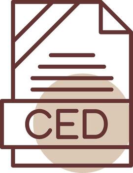 CED Format Line Circle Icon vector