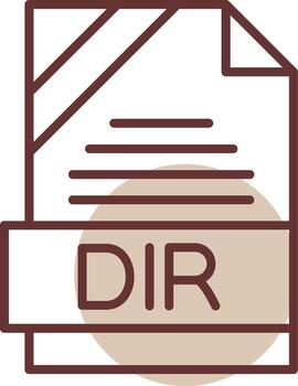 dir formato línea circulo icono vector