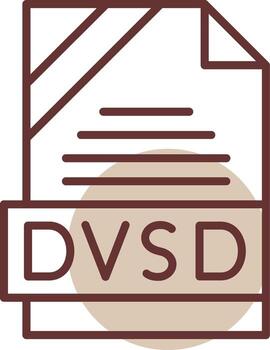 DVSD Format Line Circle Icon vector