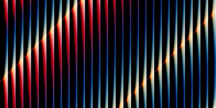 Abstract vertical stripes with vibrant red and blue hues creating a dynamic and energetic visual pattern vector