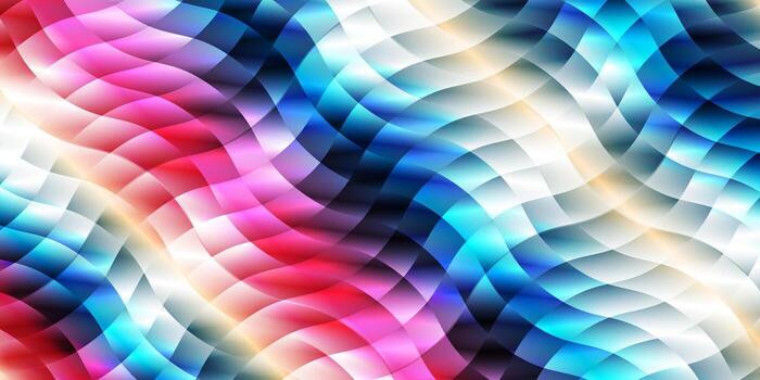 Vibrant abstract swirling waves of color with a textured interwoven pattern vector