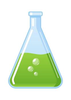 Chemical triangular lab flask vector