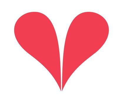 Split heart symbol vector