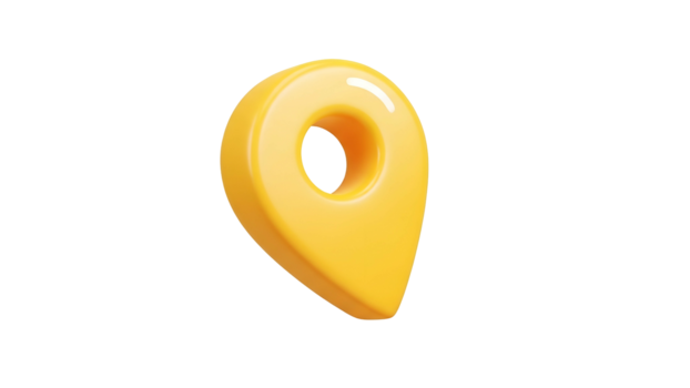 amarelo plástico localização marcador PIN em transparente fundo png