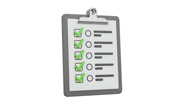 appunti con verificato elenco e verde segni di spunta su trasparente sfondo png