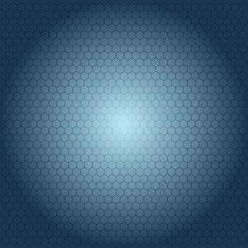 Hexagonal Pattern Background with Glowing Blue Light Effect, Seamless Geometric Texture vector