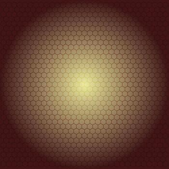 Abstract Golden Yellow Hexagonal Pattern - Digital Art Background vector