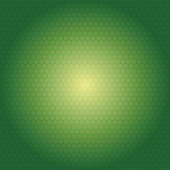 Modern Green Geometric Background Featuring a Radiant Hexagon Grid and Soft Gradient Effect vector
