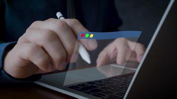 Futuristic digital KPI analytics dashboard showing business performance metrics and data visualization concept, representing data-driven management, technology analysis, digital transformation tools. video