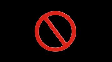 3d animazione di bandire 3d icona video