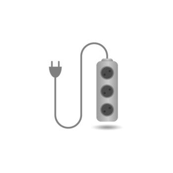 Multi Socket plug icon in gradient style icon, style isolated on white background. vector