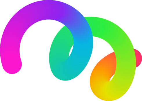 color degradado líneas en oscuro antecedentes. resumen ondulado formas arco iris cintas diseño. orgánico curvo elementos. fluido brillante garabatos y espirales con color gradación png