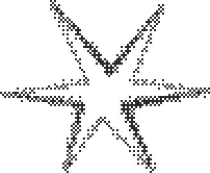 onregelmatig bitmap ster vorm geven aan. abstract willekeurig stekelig vonk met meetkundig funky knippert en stralen. y2k retro fonkeling. png