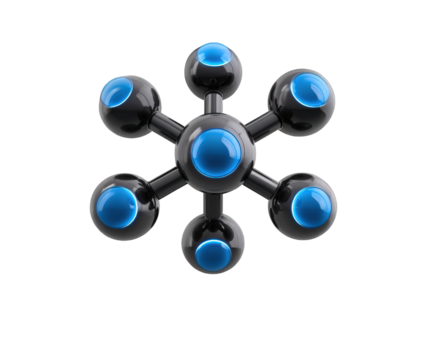 futuristico 3d Rete connessione nodo icona per dati e tecnologia. Questo astratto molecola design rappresenta centrale centro per digitale informazione e comunicazione png