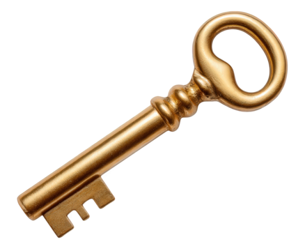 gyllene nyckel symboliserar Framgång och möjlighet. konceptuell bild för lösning, till låsa upp företag säkerhet och hitta tillgång till ljus framtida och prestation png