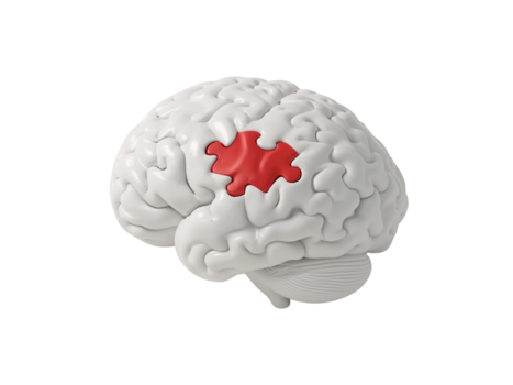 concettuale cervello illustrazione in mostra conoscitivo processi con mancante puzzle pezzo sottolineando png