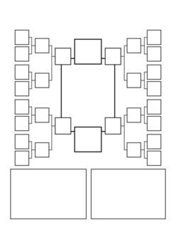 A diagram depicts a bracket-like structure with interconnected squares and rectangles, arranged in a grid. Lines connect shapes, forming an outline, and additional empty boxes are present vector