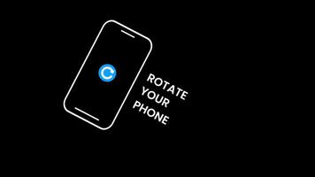 rotera din telefon instruktion grafisk för mobil visning video