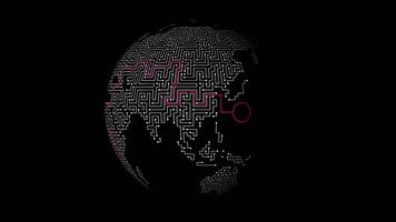 utforska en unik digital klot design visa upp komplex mönster och vibrerande färger video