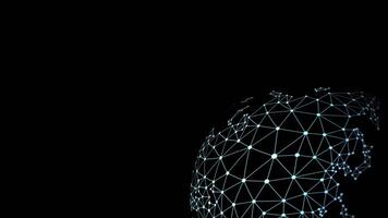 visuell representation av global anslutningar och nät i en mörk Plats video