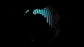 kreativ animering av en lysande klot representerar global förbindelse och digital innovation video