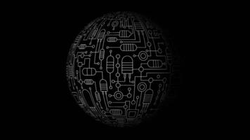 Exploring futuristic technology through a captivating digital globe design video