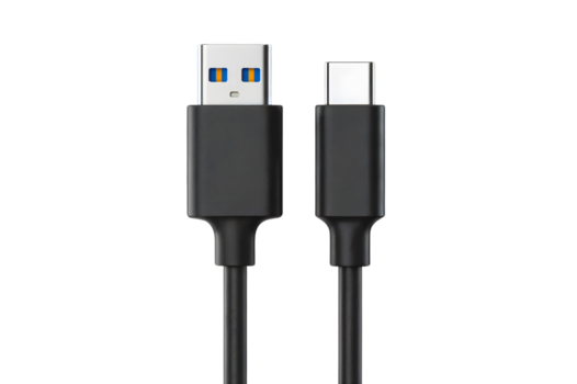 USB-A and USB-C connectors, representing the evolution of digital connectivity and data transfer for a wide range of electronic devices png