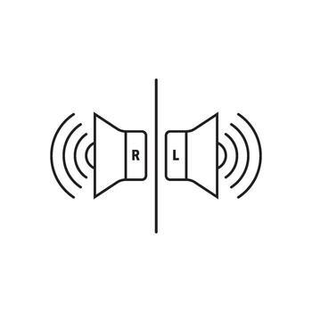 built-in stereo speaker icon element design template vector