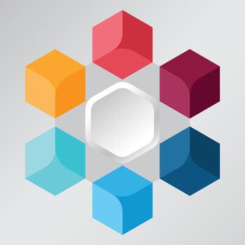 Abstract button modern design vector