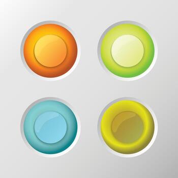 Abstract button circle vector