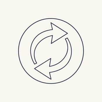Circular refresh arrows icon reload repeat vector