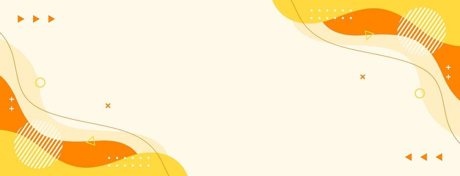 modern abstract orange and yellow background design with geometric shapes vector