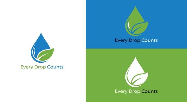 Every Drop Counts logo designs vector