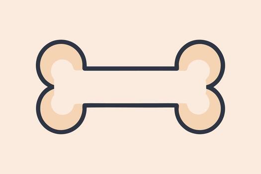 Scalable Minimalist Bone Icon for Digital Graphics and Creative Projects vector