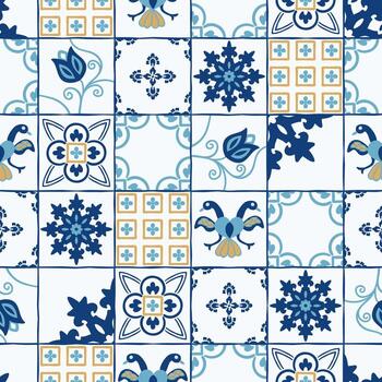 Mediterráneo antecedentes labor de retazos losas modelo vector