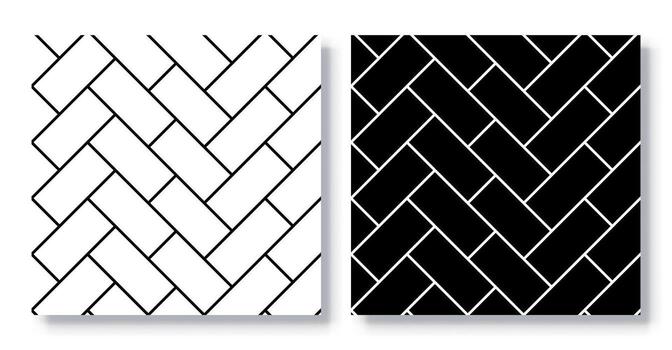 Set of Seamless Herringbone Patterns, . vector
