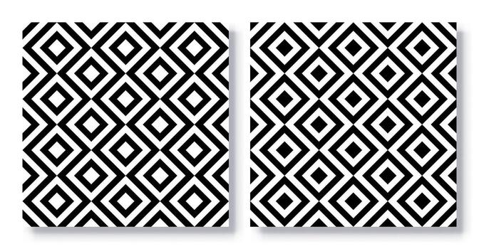 conjunto de sin costura diamante forma geométrico patrones. vector