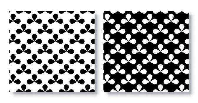 conjunto de sin costura trébol patrones, . vector