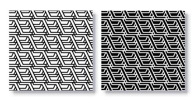 Set of Seamless Lattice Patterns, . vector