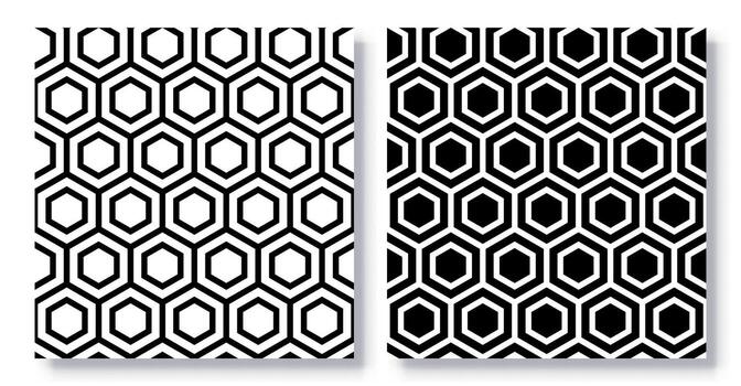 conjunto de sin costura único panal patrones. vector