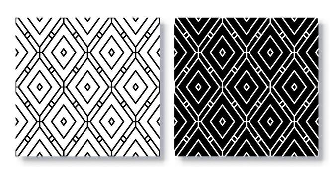 Set of Seamless Argyle Patterns, . vector