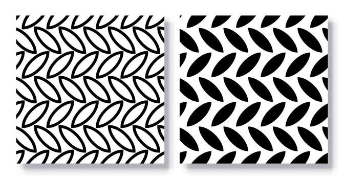 Set of Seamless Geometric Patterns . vector