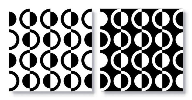 Set of Seamless Retro Geometric Patterns. vector