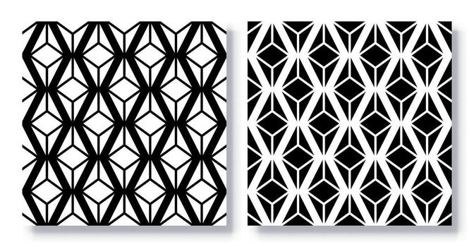 Set of Seamless Optical Art Patterns, . vector