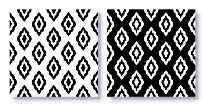 Set of Seamless Ogee Patterns . vector