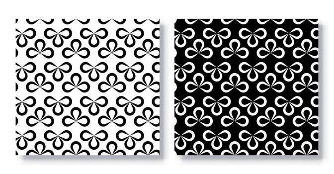 conjunto de sin costura clásico trébol patrones. vector