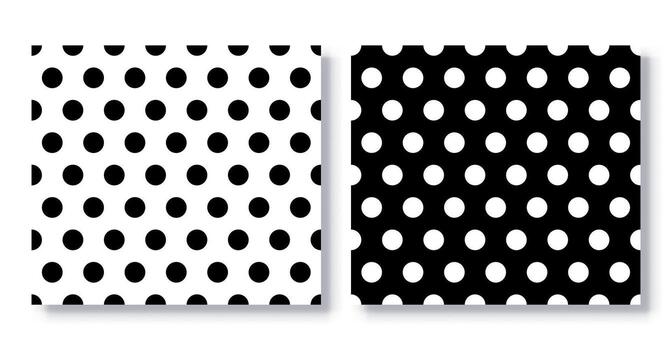 Set of Seamless Dot Patterns, . vector