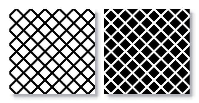 Set of Seamless Grid Patterns, . vector